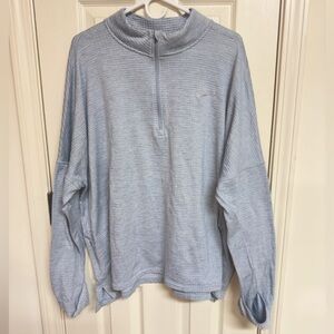 Nike® Dri-Fit Waffle Knit Quarter Zip Grey Pullover 3X